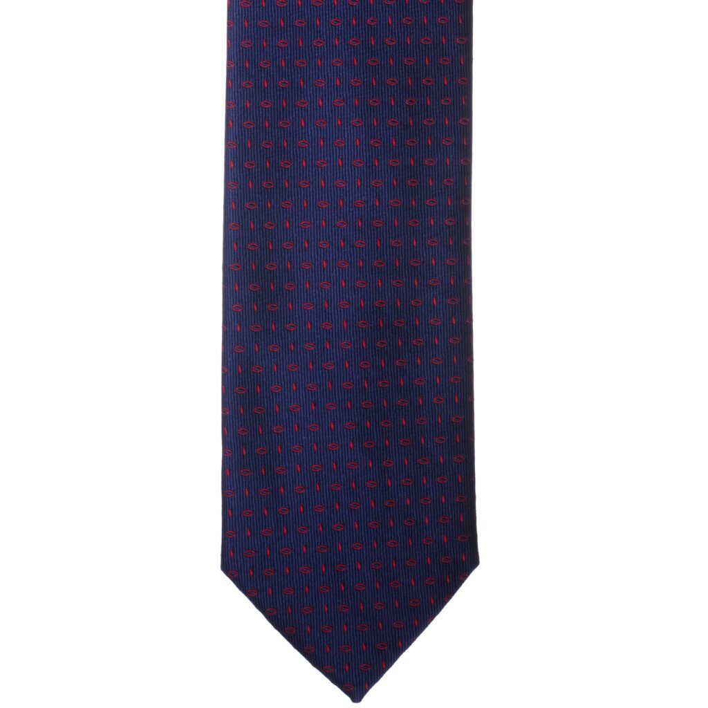 Kék piros pöttyös nyakkendő