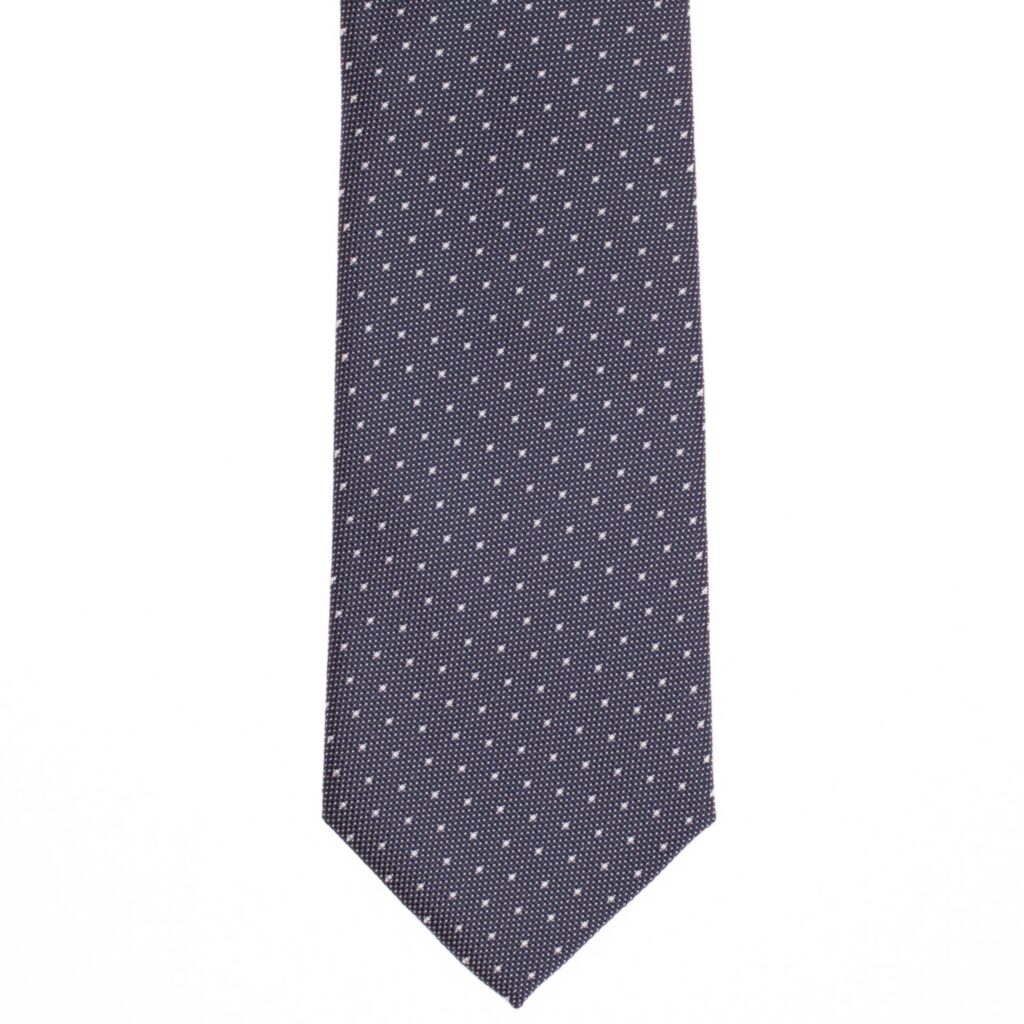 Sötétkszürke fehér pöttyös nyakkendő