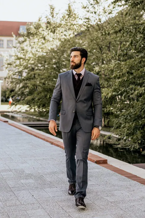 Ralph Redford Szürke Slim Fit Öltönynadrág