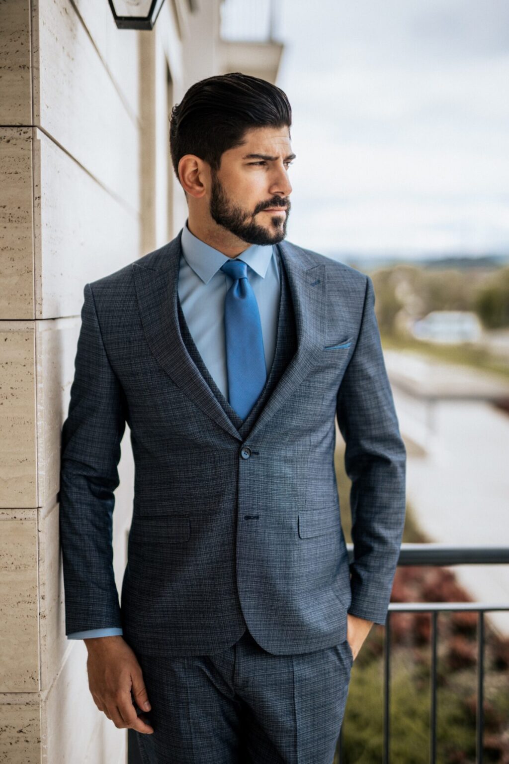 Ralph Redford Szürke Slim Fit Mellény