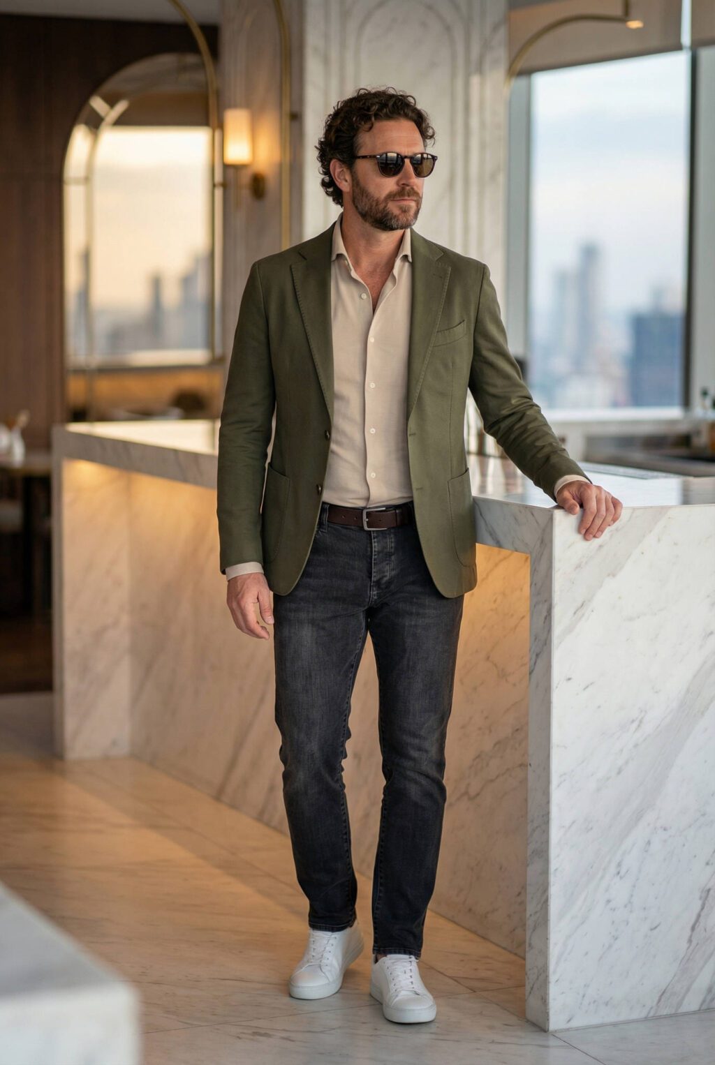 Slim Fit Fekete Koptatott Farmer Nadrág