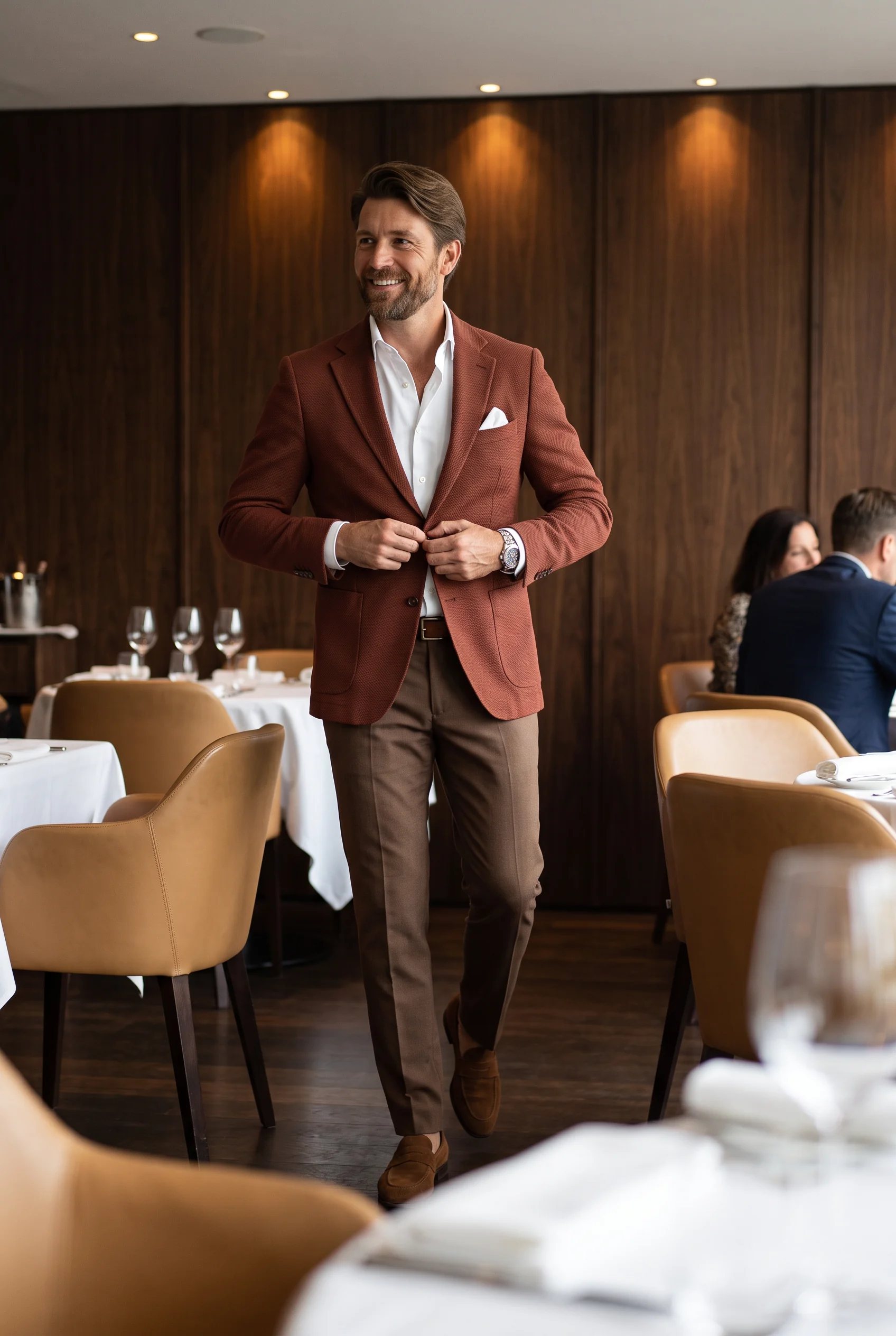 Rozsdabarna Slim Fit Sportzakó