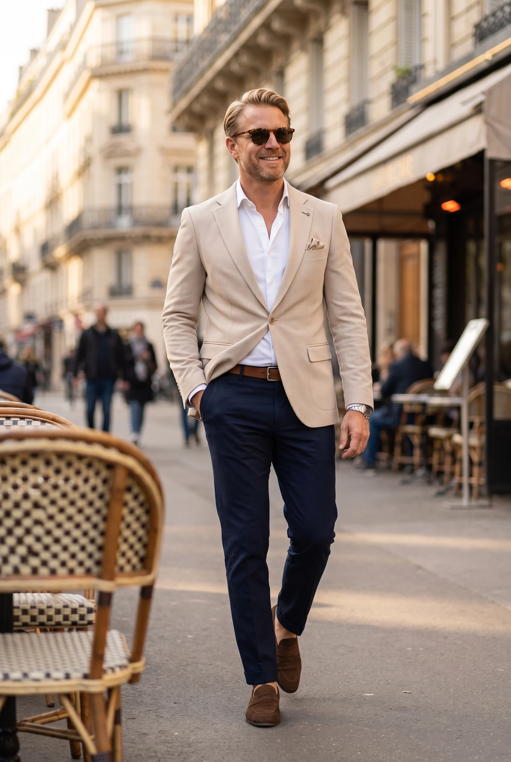 Világos Drapp Slim Fit Sportzakó
