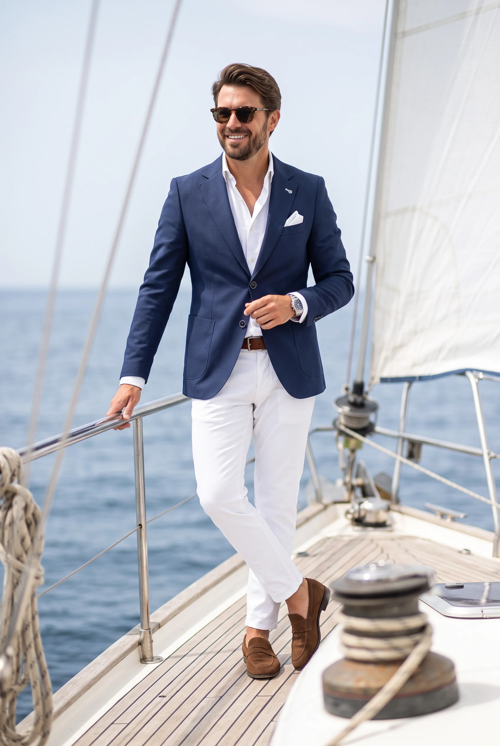 Matrózkék Slim Fit Sportzakó