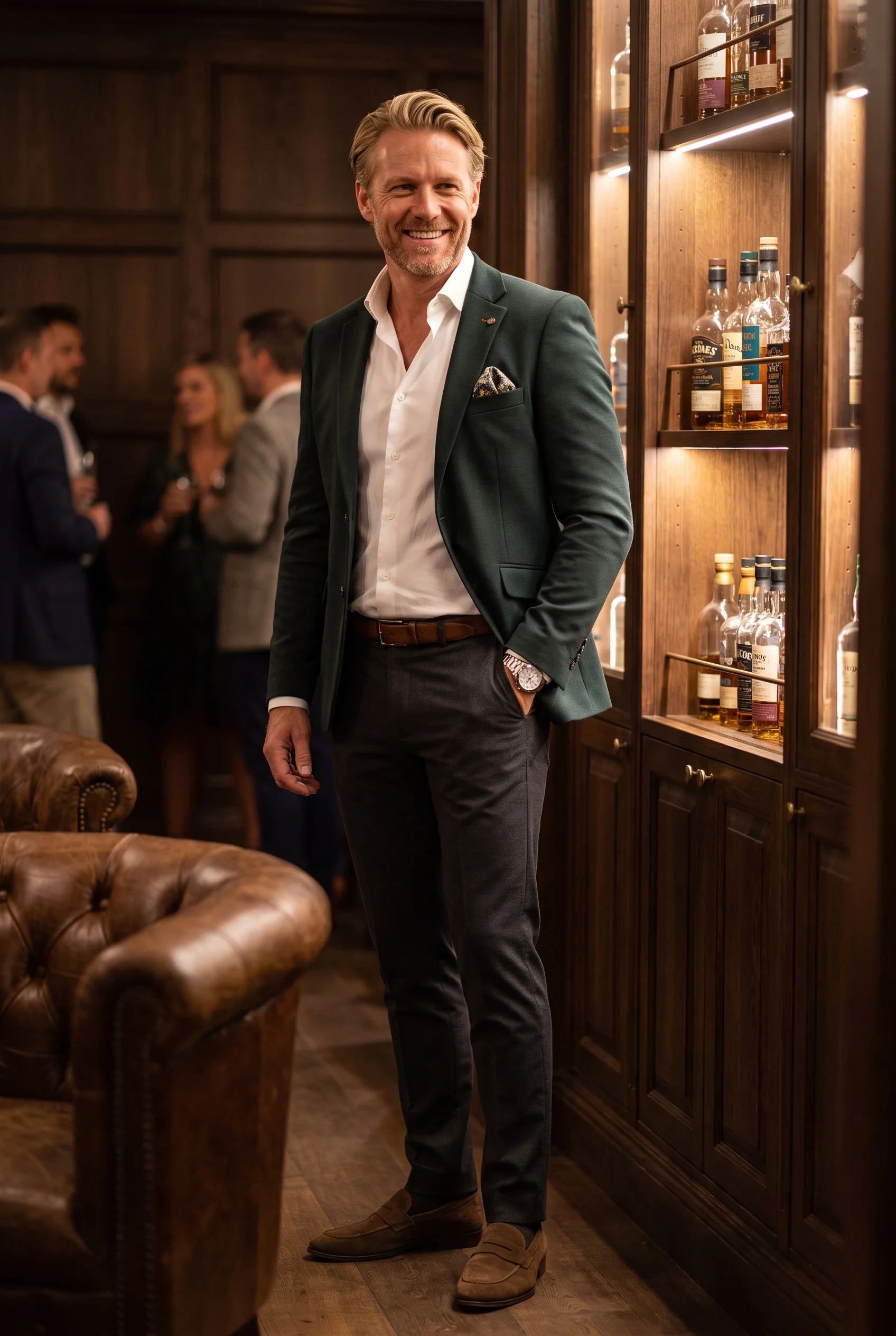 Haragoszöld Slim Fit Sportzakó