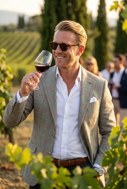 Zöld Színes Kockás Slim Fit Sportzakó