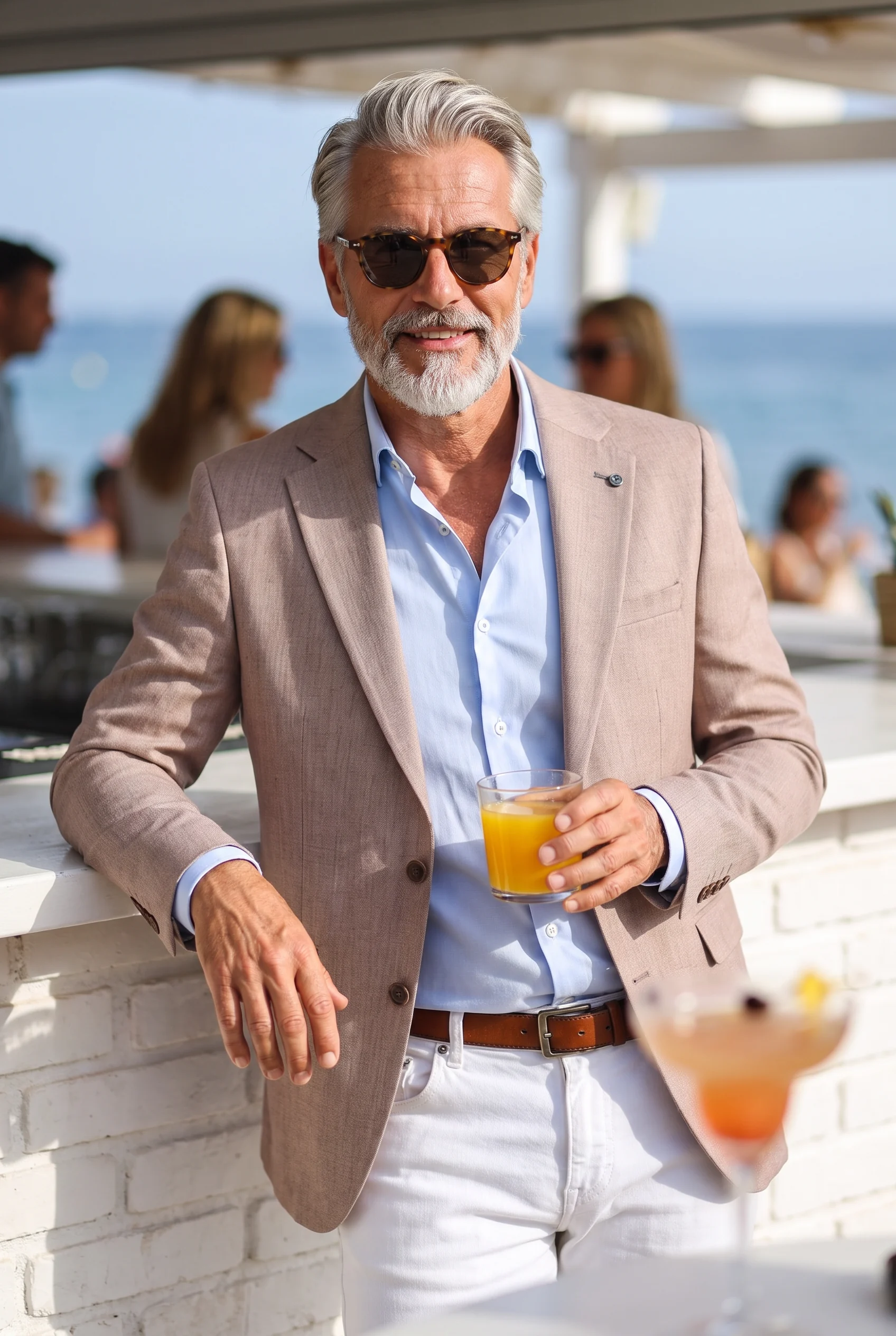 Owen Puder Slim Fit Sportzakó